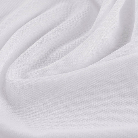 100% Polyester Mesh Fabric, 60 gsm — White