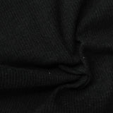 Cotton Polyester Rib Knit Fabric, 280 gsm, 160 cm — Black — photo 3