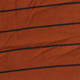 Orange Horizontal-Stripe Jersey Knit, Viscose — photo 3
