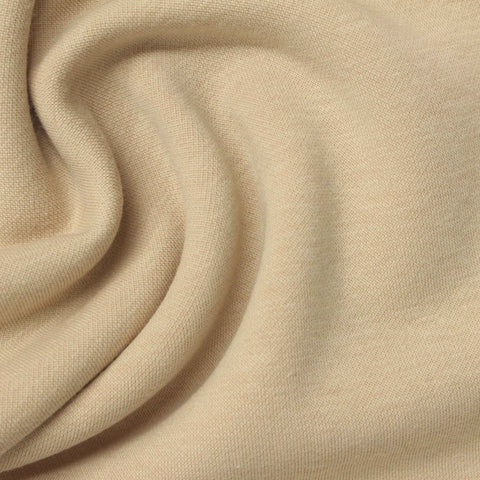 Polyester Cotton Stretch Velvet Fabric, 345 gsm, 165 cm — Beige