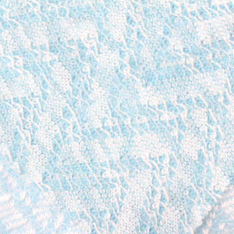 Light Blue Geometric Chunky Knit