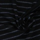 Grey Horizontal-Stripe Jersey Knit, Poly-Viscose — photo 3