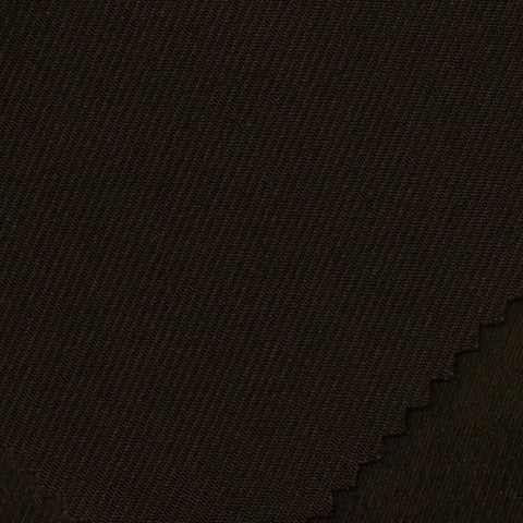 Brushed Polyester Stretch Twill Fabric, 270 gsm — Brown