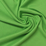 Polyester Stretch Milk Silk Knit Fabric, 230 gsm, 165 cm — Green — photo 3