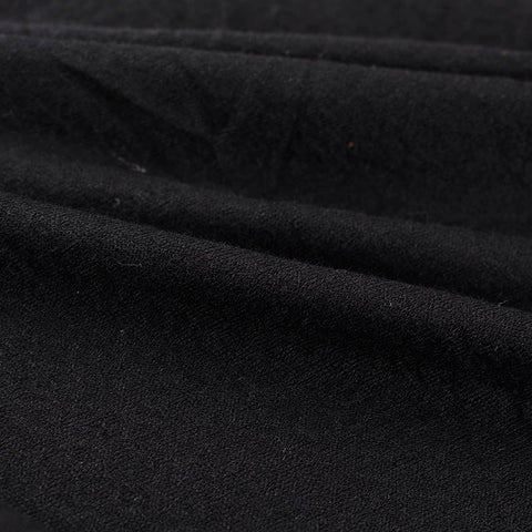 Jacquard Polyester Stretch Knit Fabric, 240 gsm, 170 cm — Black