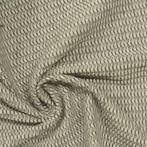 Jacquard Cotton Modal Rib Knit Fabric, 152 gsm — Khaki