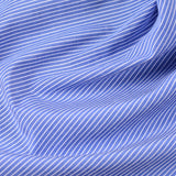 White Vertical-Stripe Woven, Poly-Cotton — photo 3