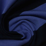 Blue Horizontal-Stripe Jersey Knit, Cotton — photo 3