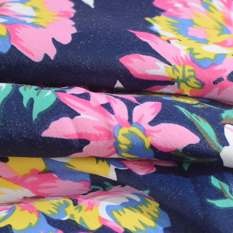 Pink Floral Sateen, Cotton-Poly