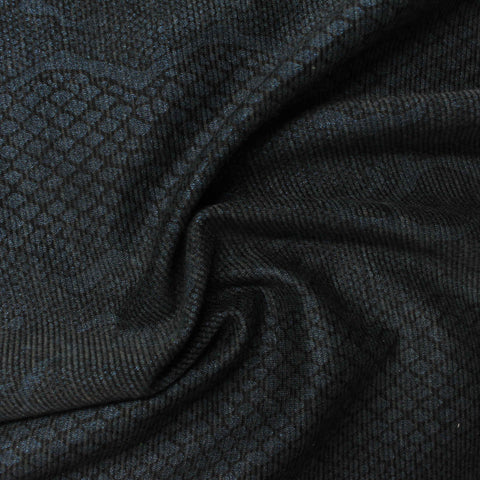 Navy Floral Chunky Knit, Poly-Viscose