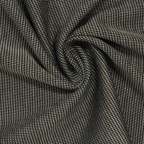 Black Geometric Jersey Knit, Poly-Modal