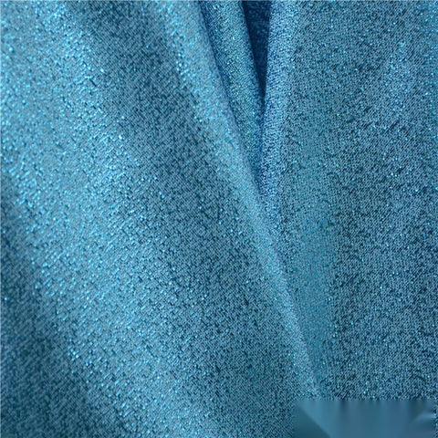 Polyester Viscose Metallic Woven Fabric, 140 gsm, 145 cm — Blue