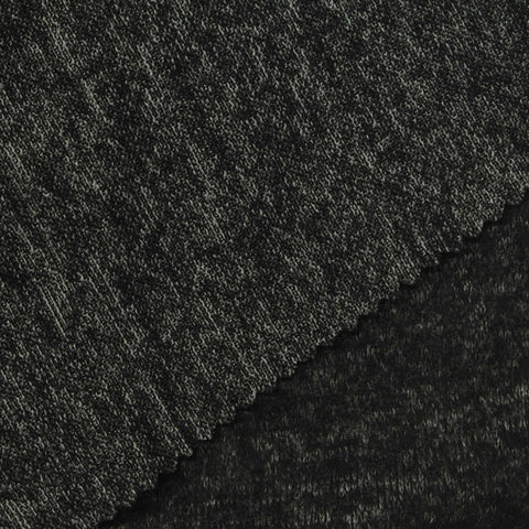 Dark Grey Marl Chunky Knit, Poly-Viscose, 210 gsm