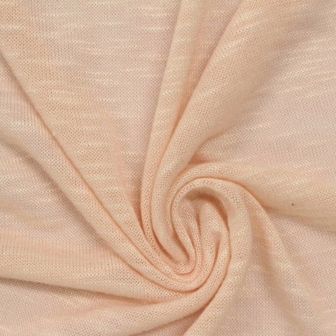 Light Peach Marl Jersey Knit, Viscose-Poly