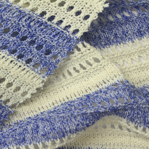 Blue Marl Chunky Knit, Polyester, 270 gsm