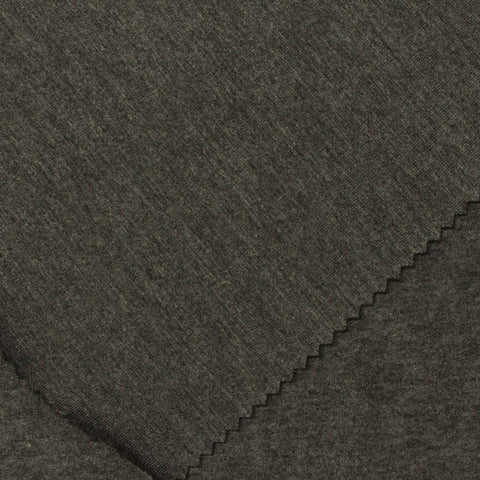 Dark Grey Marl Jersey Knit, Viscose, 266 gsm