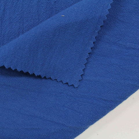 Blue Tone-on-Tone Crepe, Cotton