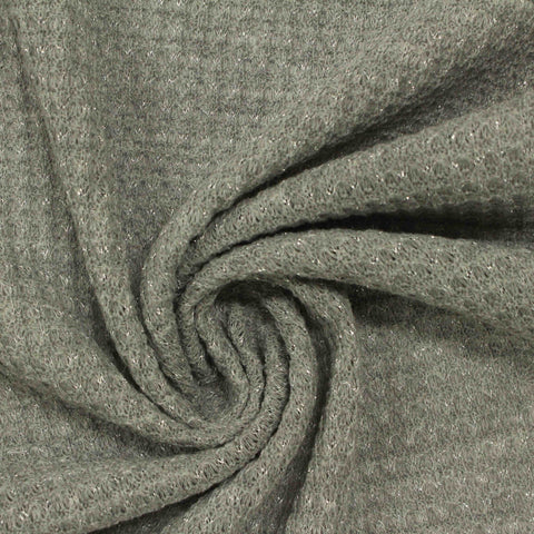 Grey-Green Heather Jacquard, Poly-Cotton