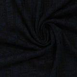 Dark Blue Square Rib Knit, Viscose-Poly — photo 3