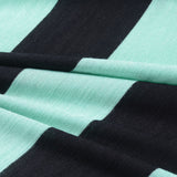 Black Horizontal-Stripe Jersey Knit, Viscose — photo 3