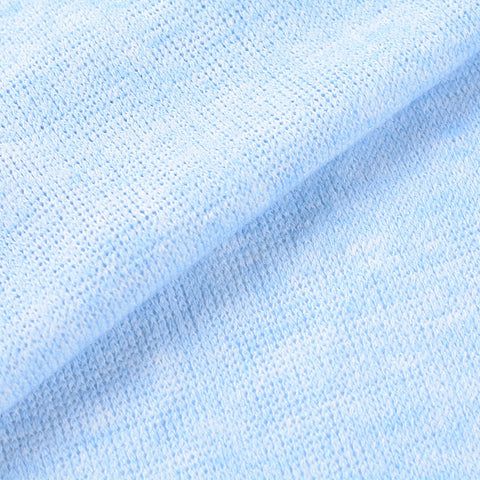 Light Blue Marl Chunky Knit, Polyester, 186 gsm
