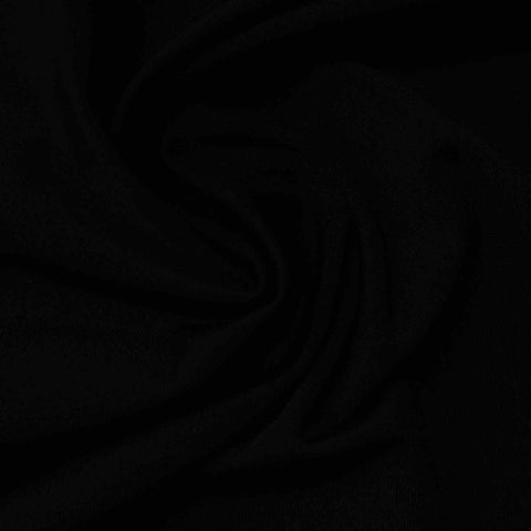 Nylon Stretch Knit Fabric, 155 gsm, 155 cm — Black, ref EF-232374