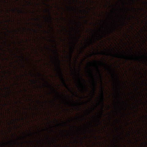 Dark Red Marl Chunky Knit, Acrylic-Poly