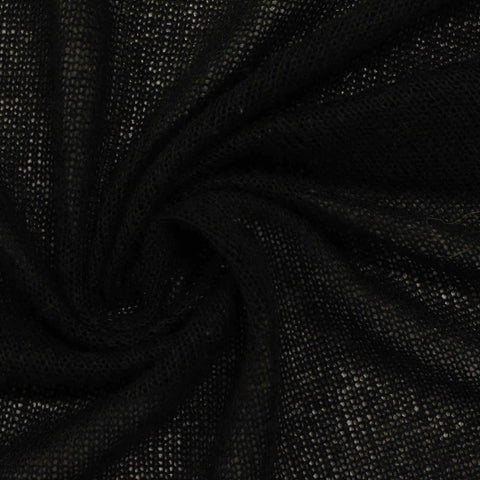 Black Marl Jersey Knit, Polyester, 154 gsm