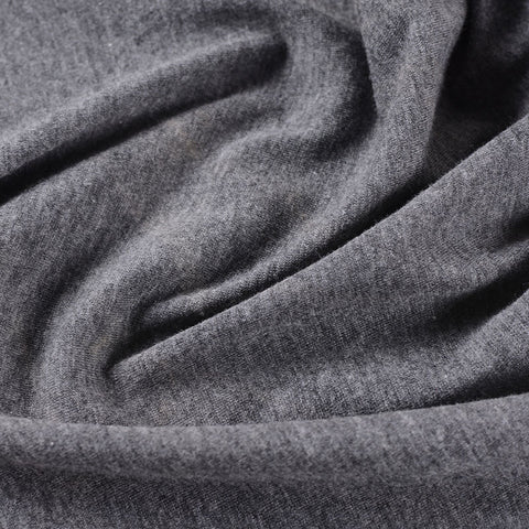 Grey Marl Jersey Knit, Poly-Cotton, 131 gsm