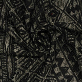 Black Geometric-Diamond Chunky Knit, Polyester — photo 3