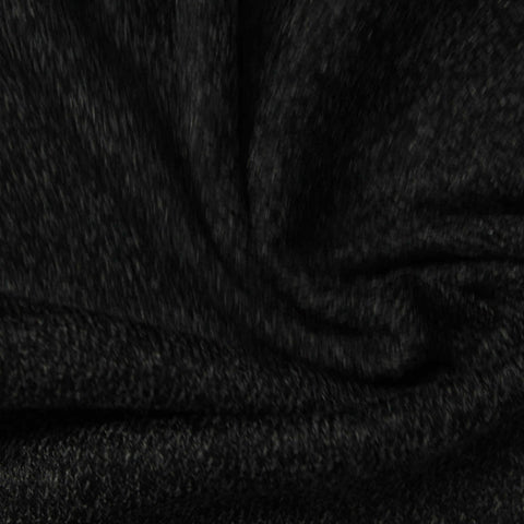 Dark Grey Marl Rib Knit, 340 gsm