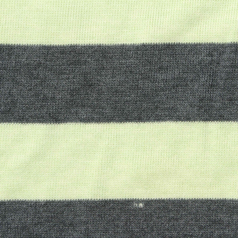 Dark Grey Stripes Rib Knit, Viscose-Wool