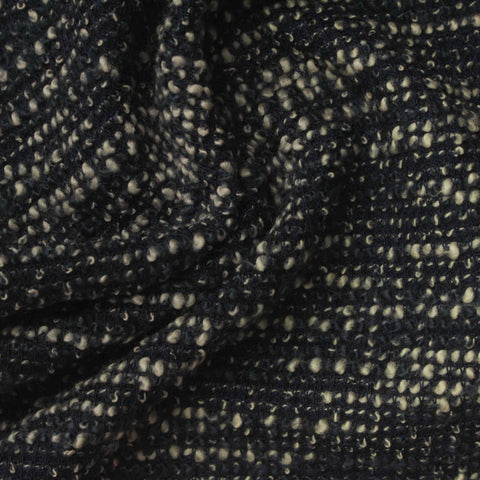 Black Textured Chunky Knit, Cotton-Poly