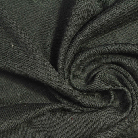 Dark Green Marl Jersey Knit, Modal-Cotton