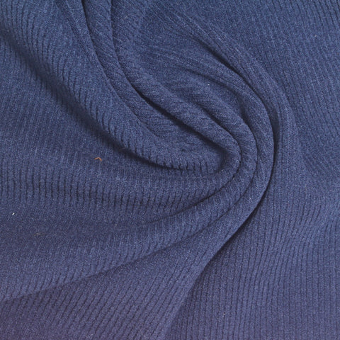 Dark Blue Rib Knit, Polyester