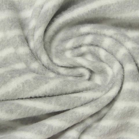 Grey Stripes Fleece, Polyester