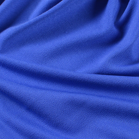 Polyester Stretch ITY Knit Fabric, 184 gsm, 157 cm — Blue