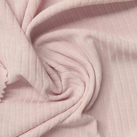 Light Pink Marl Rib Knit, Polyester