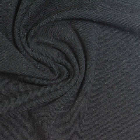 Cotton Stretch Rib Knit Fabric, 225 gsm, 175 cm — Grey