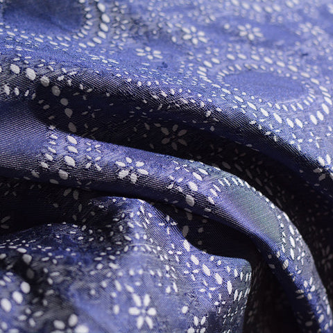 Navy Circles Jacquard, Polyester