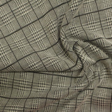 Black Plaid Knit, Viscose — photo 3
