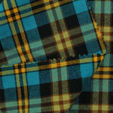 Black Plaid Twill, Cotton — photo 3