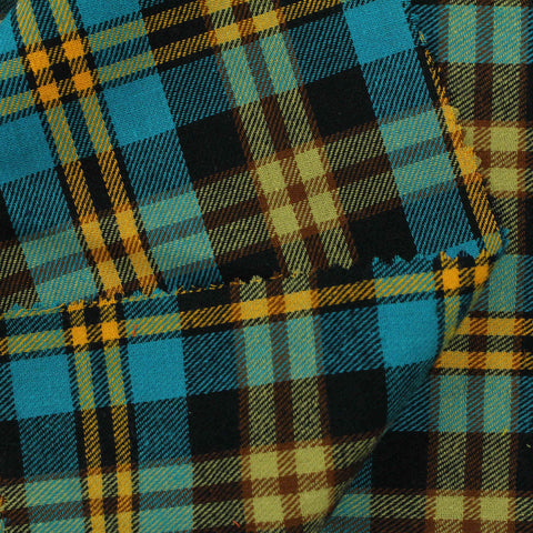Black Plaid Twill, Cotton, 145 cm, ref EF-206441