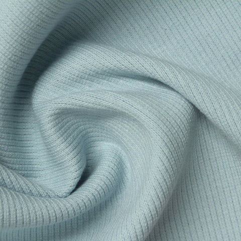 Cotton Polyester Rib Knit Fabric, 465 gsm, 140 cm — Blue