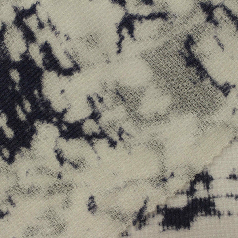 Off-White Abstract Rib Knit, Cotton-Poly