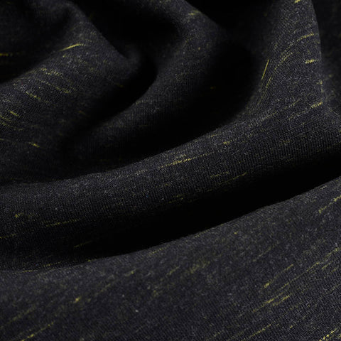 Black Flecks Scuba Knit, Cotton-Poly