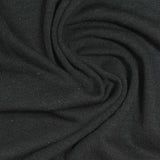 Brushed Polyester Cotton Stretch Jersey Knit Fabric, 200 gsm, 120 cm — Black — photo 3