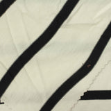 Black Horizontal-Stripe Jersey Knit, Viscose — photo 3