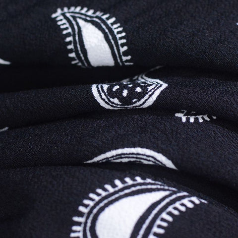 Black Paisley Woven, Viscose