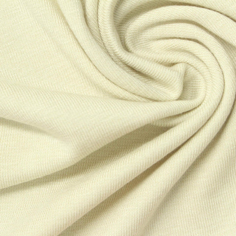 Viscose Acrylic Stretch Rib Knit Fabric, 197 gsm, 170 cm — Yellow